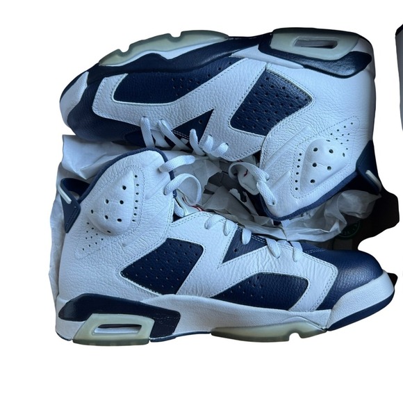 Air Jordan 6 Retro White Midnight Navy Varsity Red 2012 Size 12 CON